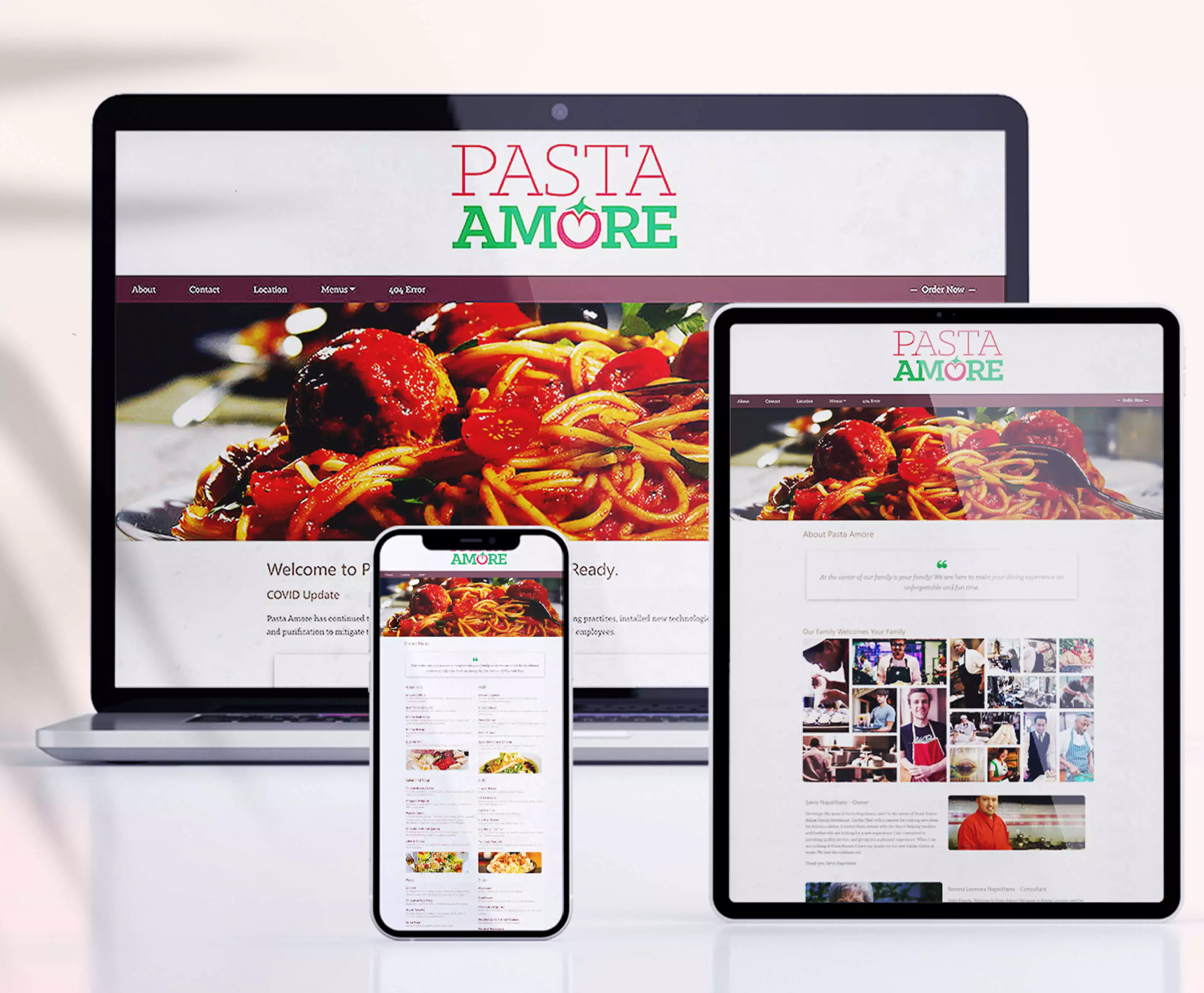 Pasta Amore website